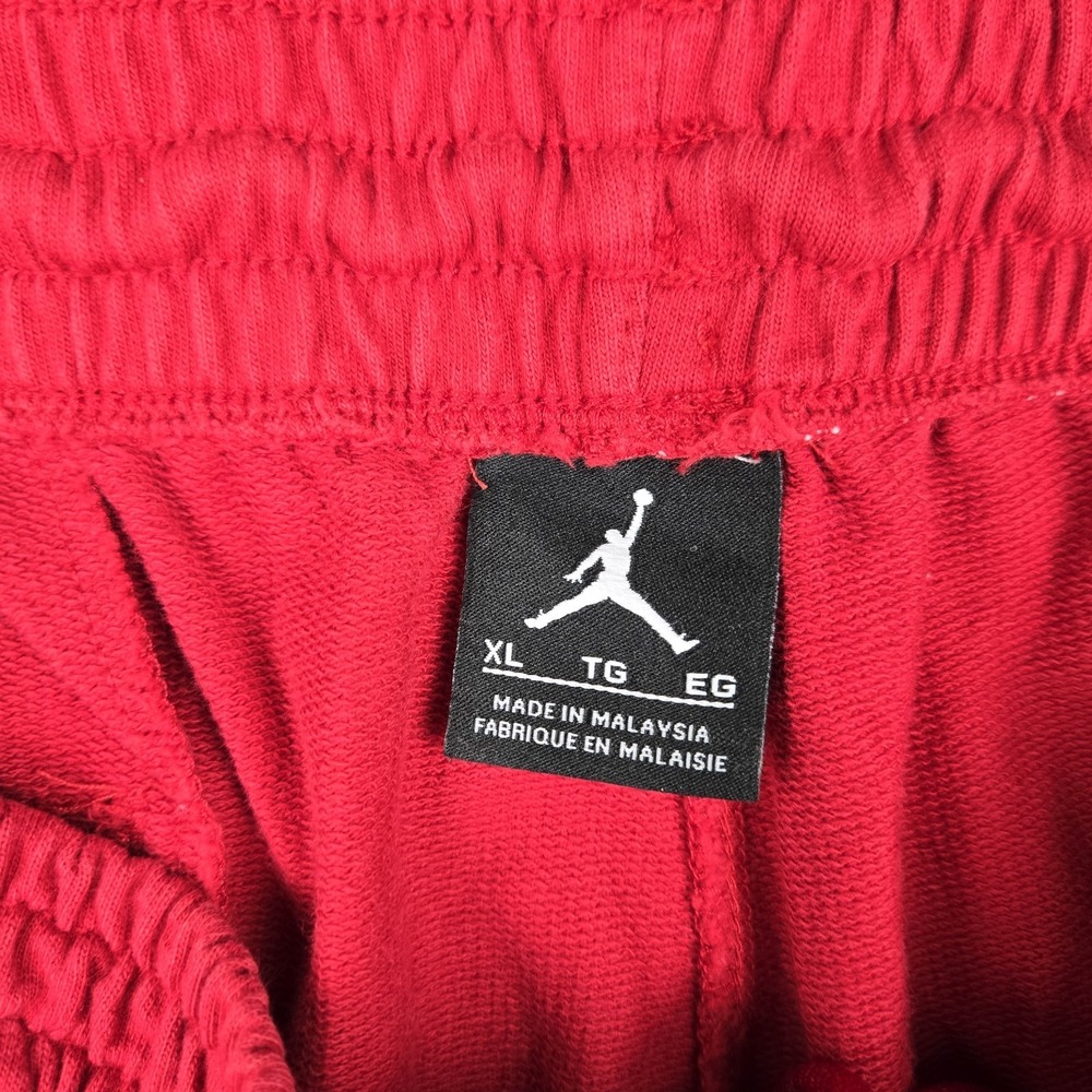 Air Jordan Men's XL Shorts Red Black Spell Out Athletic Basketball Hoop Shorts - Picture 3 of 12